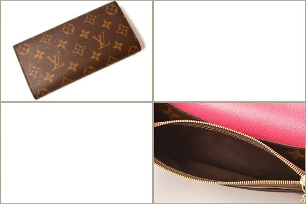 l 19 0002 8 Louis Vuitton Long Wallet Emily Monogram Flower Charm