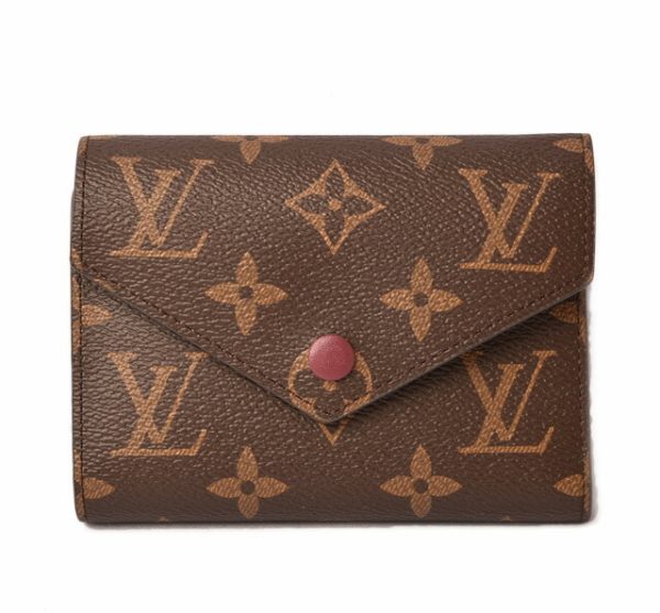 l 19 0007 1 Louis Vuitton Portefeuille Victorine Mini Wallet Monogram Fuchsia Wallet