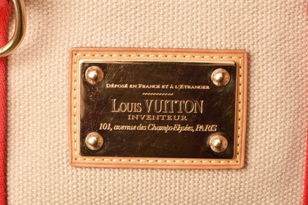 l 19 0019 3 Louis Vuitton Hippo MM Tote Bag Antigua BeigeRed