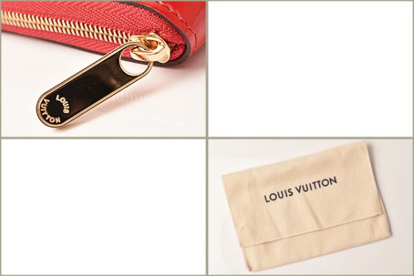 l 19 0022 8 Louis Vuitton Zippy Coin Vernis Red