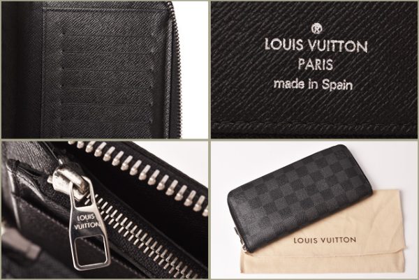 l 19 0064 9 Louis Vuitton Zippy Long Wallet Damier Graphite Wallet