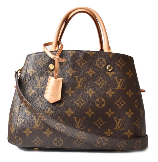 l 19 0097 11 Louis Vuitton Montaigne BB Tote Bag Brown