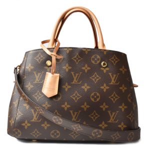 l 19 0097 11 Louis Vuitton Pallas Shoulder Bag Brown PVC Coated Canvas