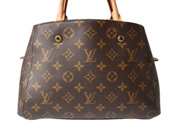 l 19 0097 3 Louis Vuitton Montaigne BB Tote Bag Brown