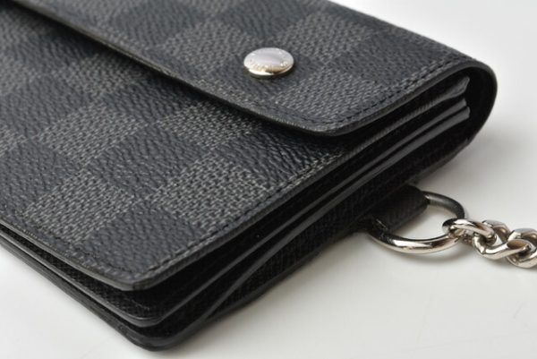 l 20 0016 5 Louis Vuitton Long Wallet Portefeuille Accordeon Damier Graphite