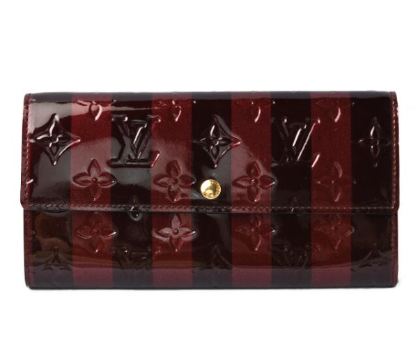 l 200830 6 1 Louis Vuitton Sala Wallet Long Vernis Amarante