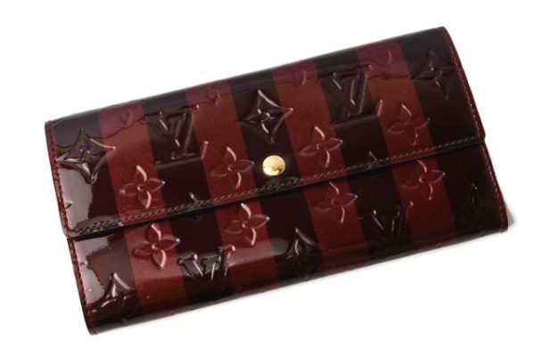 l 200830 6 2 Louis Vuitton Sala Wallet Long Vernis Amarante