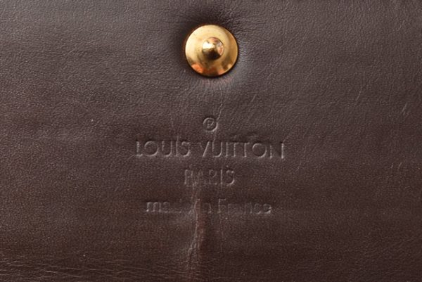 l 200830 6 9 Louis Vuitton Long Wallet Portefeuille Sala Vernis Amarante Rayeur