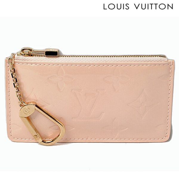 l 2915 1 Louis Vuitton Pochette Clé Coin Case Vernis Pink