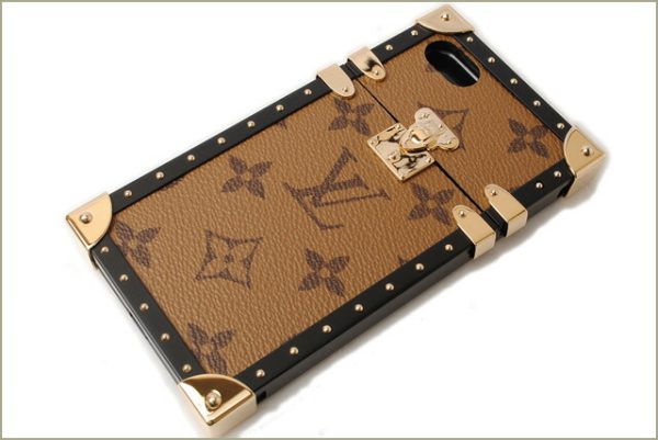 l m64484 2 Louis Vuitton Eye Trunk Monogram Reverse iPhone Case Brown