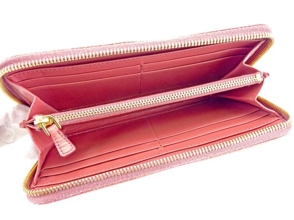 l2042 3 Miu Miu Long Wallet Crocodile Pink L2042S