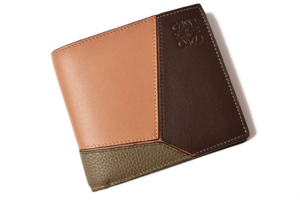 lo 18 002 4 Loewe Wallet BillfCalfskin Brown Maron Khaki