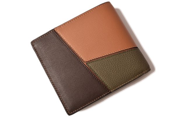 lo 18 002 5 Loewe Wallet BillfCalfskin Brown Maron Khaki