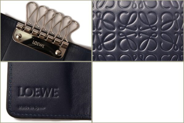 lo 18 m091 5 Loewe Anagram Key Case Blue Blue