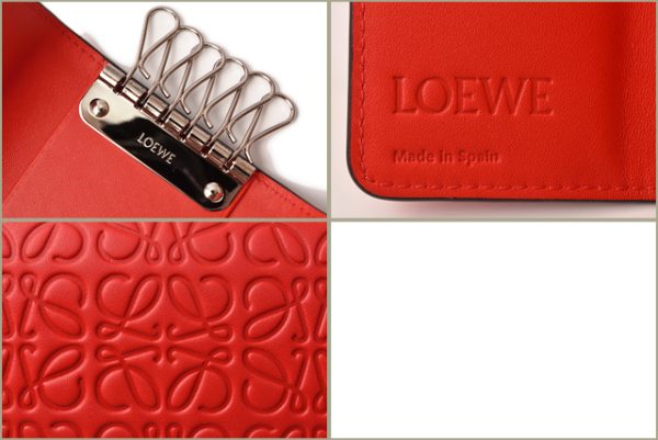 lo 18 m092 5 Loewe Anagram Key Case Primary Red