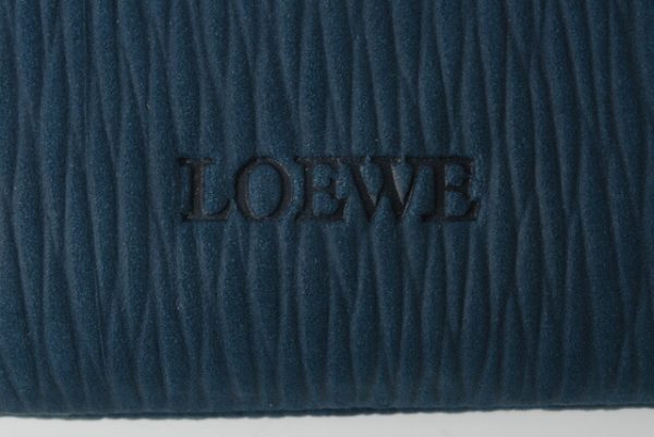 lo 19 0527 6 Loewe Key Case Coin Case Nubuck Blue Green