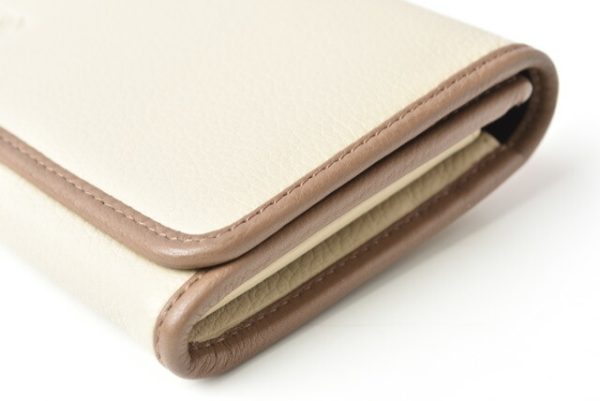 lo 201008 10 6 Loewe Long Wallet Amazona Goatskin Beige Brown