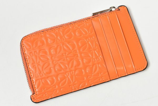 lo 201026 546 6 3 Loewe Anagram Mini Wallet Orange