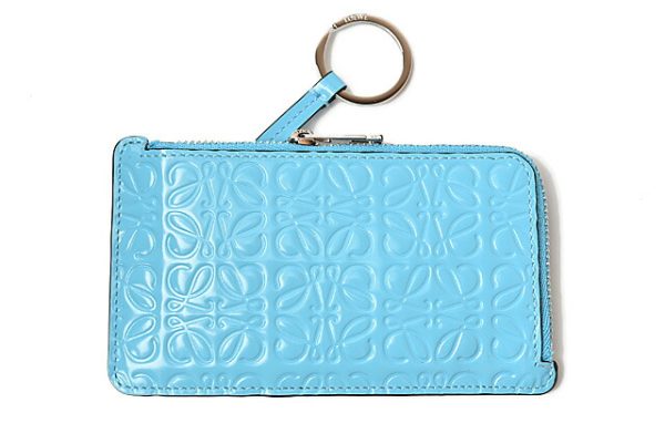 lo 201026 546 9 2 Loewe Anagram Mini Wallet Key Ring Blue