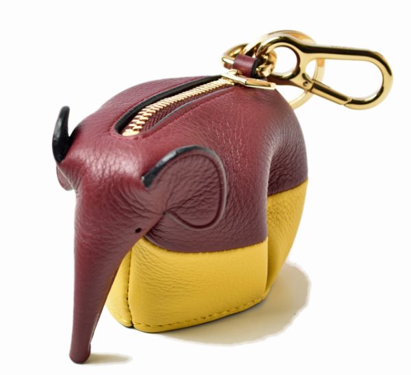 lo 201028 142 1 1 Loewe Elephant Charm Accessory Case Wine Yellow