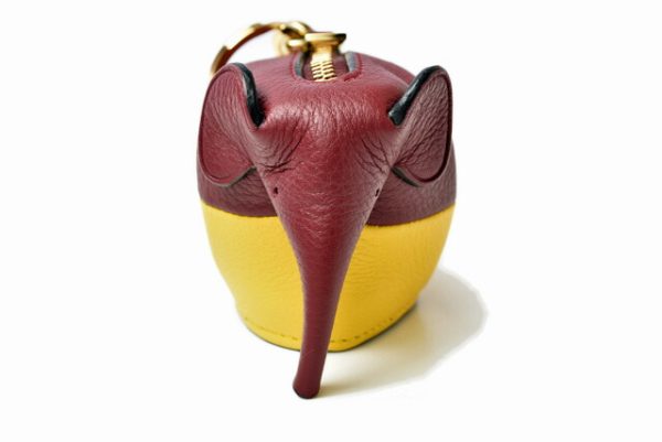 lo 201028 142 1 3 Loewe Elephant Charm Accessory Case Wine Yellow