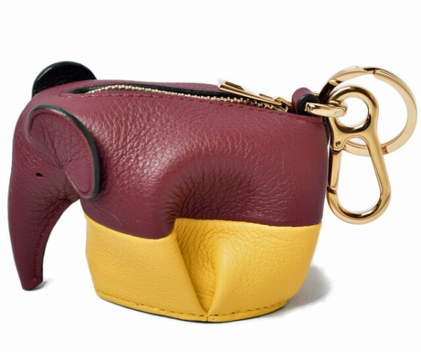 lo 201028 142 1 8 Loewe Elephant Charm Accessory Case Wine Yellow