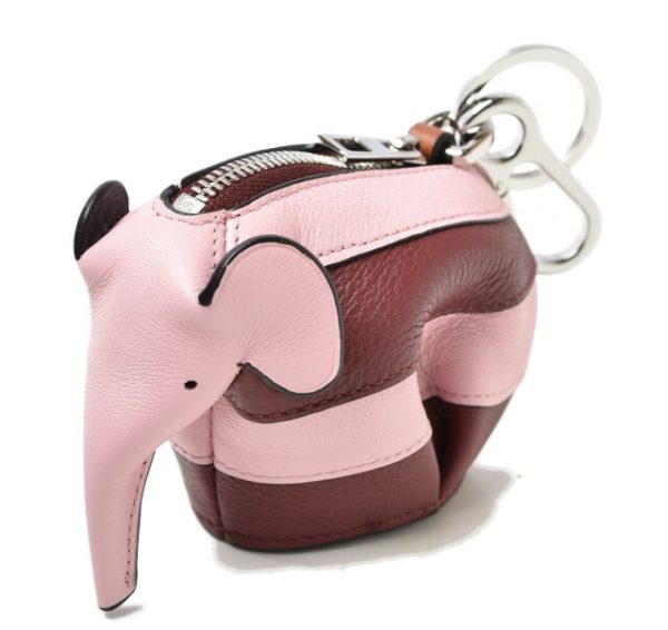 lo 201028 142 3 1 Loewe Elephant Charm Accessory Case Wine Pink