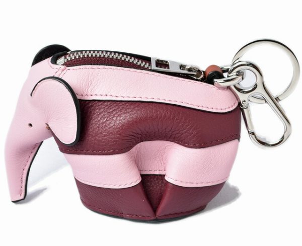 lo 201028 142 3 8 Loewe Elephant Charm Accessory Case Wine Pink