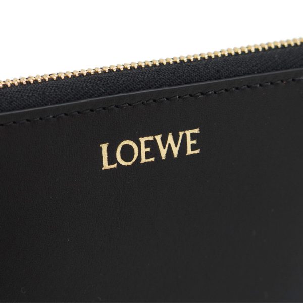 loewewallet 5 LOEWE Folding Wallet Knot Zip Wallet BifBicolor Black