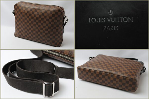 lv 16 001 2 Louis Vuitton Jake Messenger MM Damier Shoulder Bag Brown