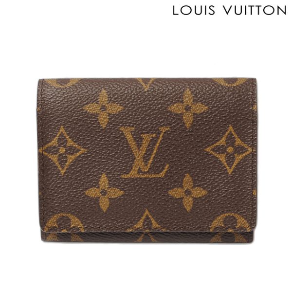 lv 16 002 1 Louis Vuitton Carte de Visite Card Case Monogram Brown