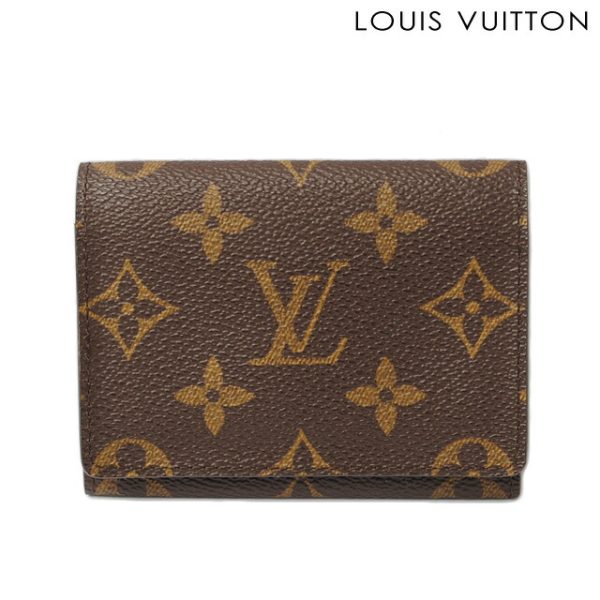 lv 16 002 1 Louis Vuitton Anvelop Card Holder Monogram Brown