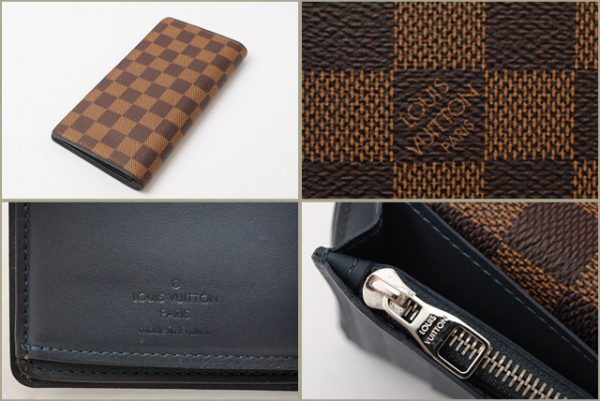 lv 16 0096 2 Louis Vuitton Portefeuille Brother Wallet Damier Blue