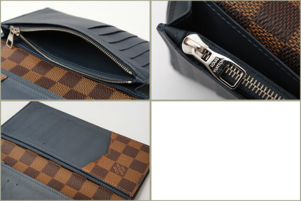 lv 16 0096 5 Louis Vuitton Portefeuille Brother Wallet Damier Blue