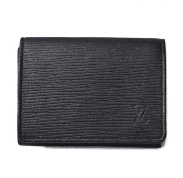 lv 201005 08 1 Louis Vuitton Card Case Anvelop Carte de Visite Epi Noir