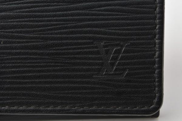 lv 201005 08 3 Louis Vuitton Card Case Anvelop Carte de Visite Epi Noir