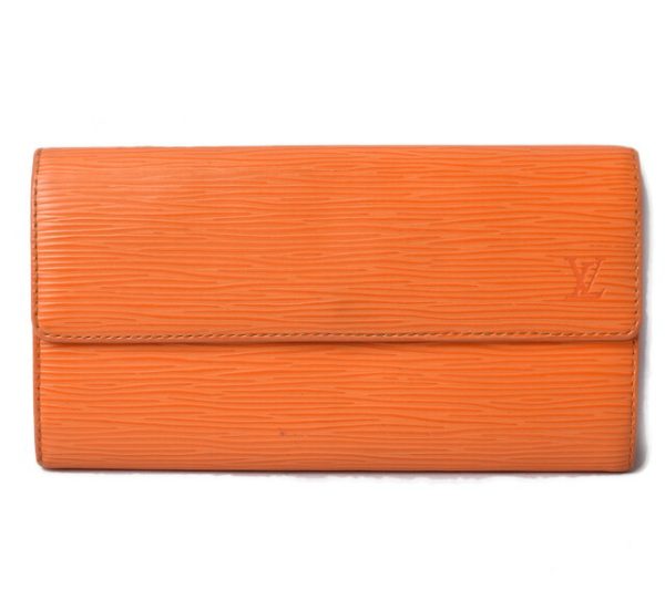 lv 201005 23 1 Louis Vuitton Long Wallet Pochette Porte Mone Mandarin Orange