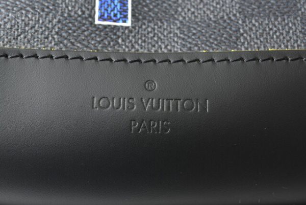 lv 201117 155 1 4 Louis Vuitton Avenue Sling Bag Body Bag Damier Graphite Yellow