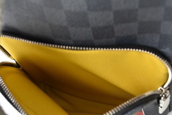 lv 201117 155 1 7 Louis Vuitton Avenue Sling Bag Body Bag Damier Graphite Yellow