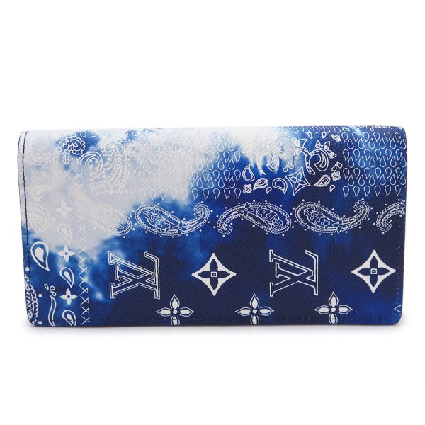 lvbandanawallet 2 Louis Vuitton Brazza Wallet Blue White