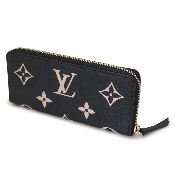 lvwomenswallet 2 Louis Vuitton Clemence Wallet Monogram Black