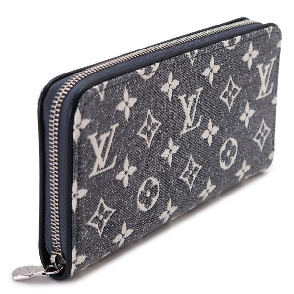 lvzippywallet 1 Louis Vuitton Denim Long Round Wallet Jacquard Black