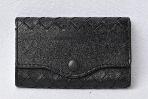 m 210810 14 bv 2 Bottega Veneta Key Case Intrecciato Nappa Black