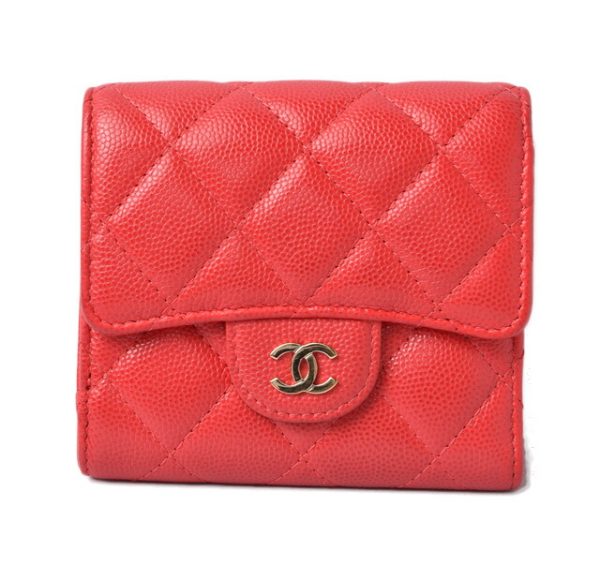 m 210810 30 ch 1 CHANEL Small Flap Wallet Caviar Skin Rouge