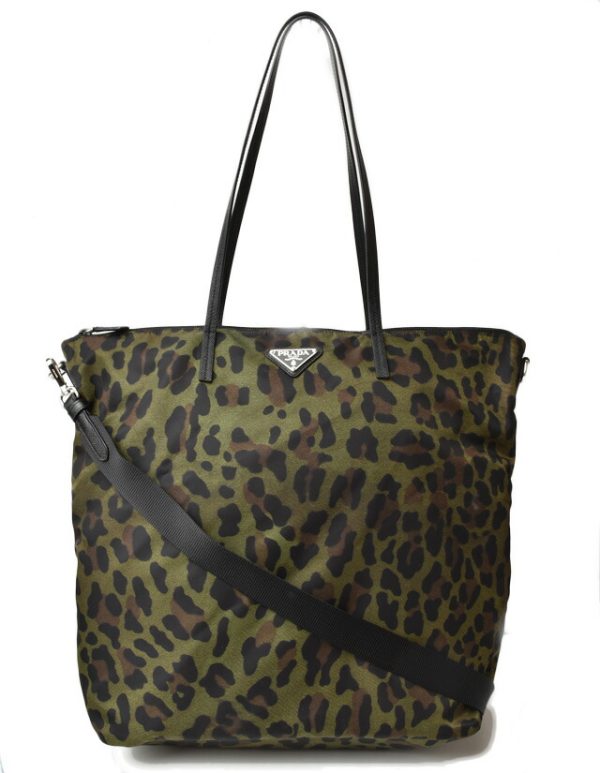 m 210810 38 p 1 Prada 2Way Shoulder Bag Tote Bag Leopard Army Series