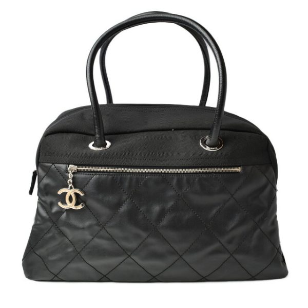 m 210810 48 ch 1 CHANEL Tote Bag Line Tote MM Nylon Black