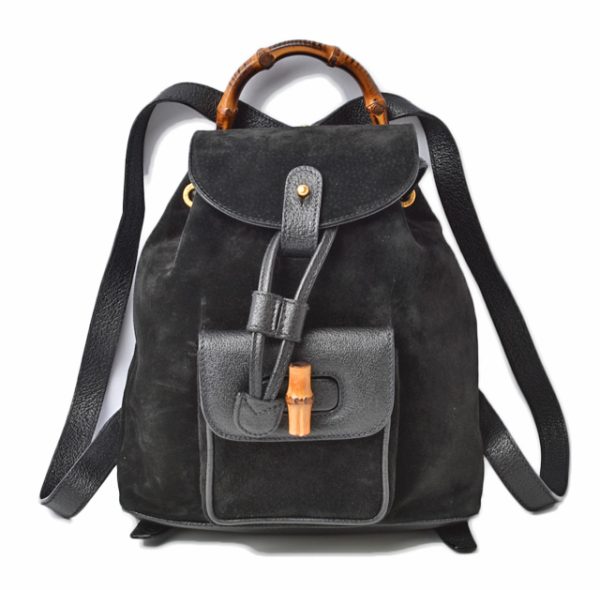 m 210810 55 g 1 Gucci Mini Rucksack Suede Black