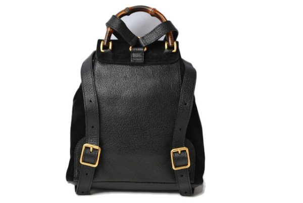 m 210810 55 g 3 Gucci Mini Rucksack Bamboo Suede Black