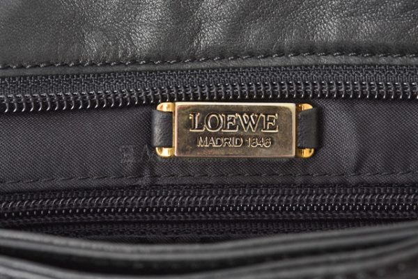 m 210810 69 lo 11 Loewe 2way Shoulder Bag Lambskin Black