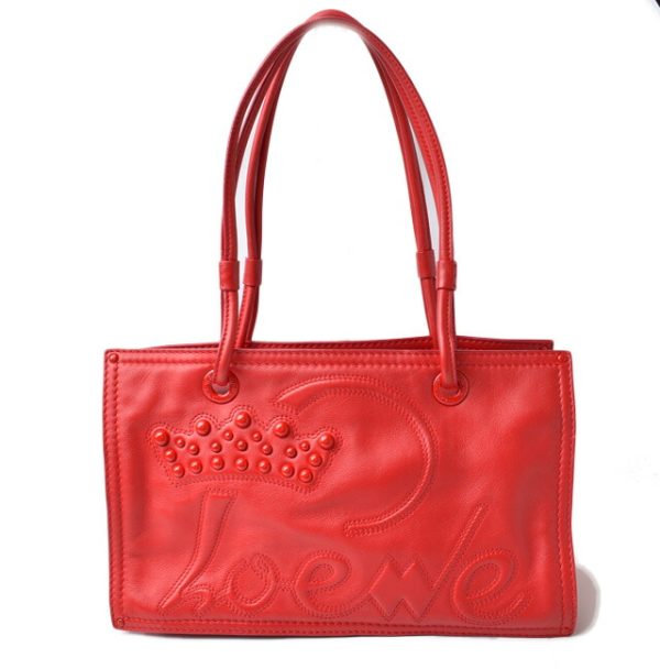 m 210810 72 lo 1 Loewe Anagram Shopper Tote Red